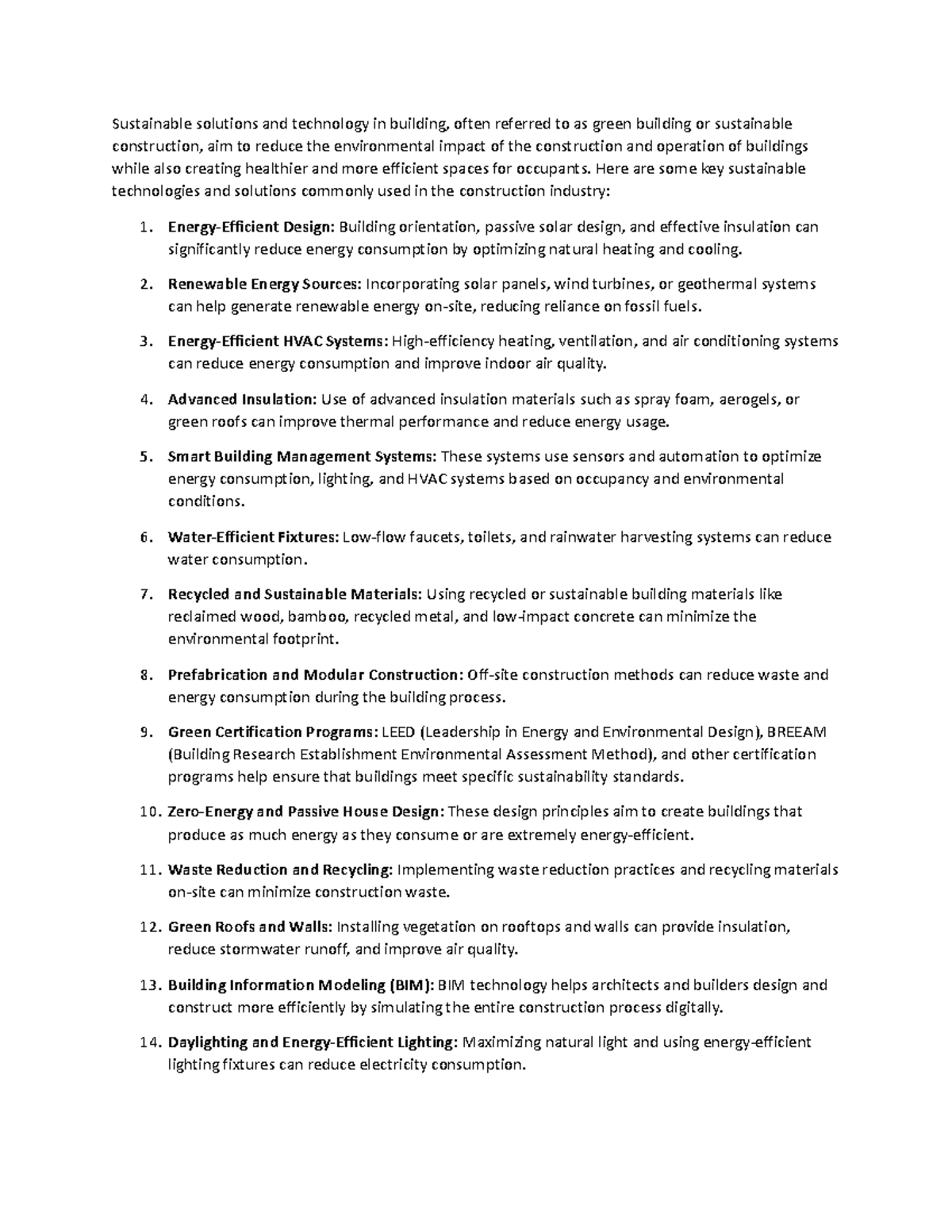 Building tech research - Sustainable solutions and technology in ...