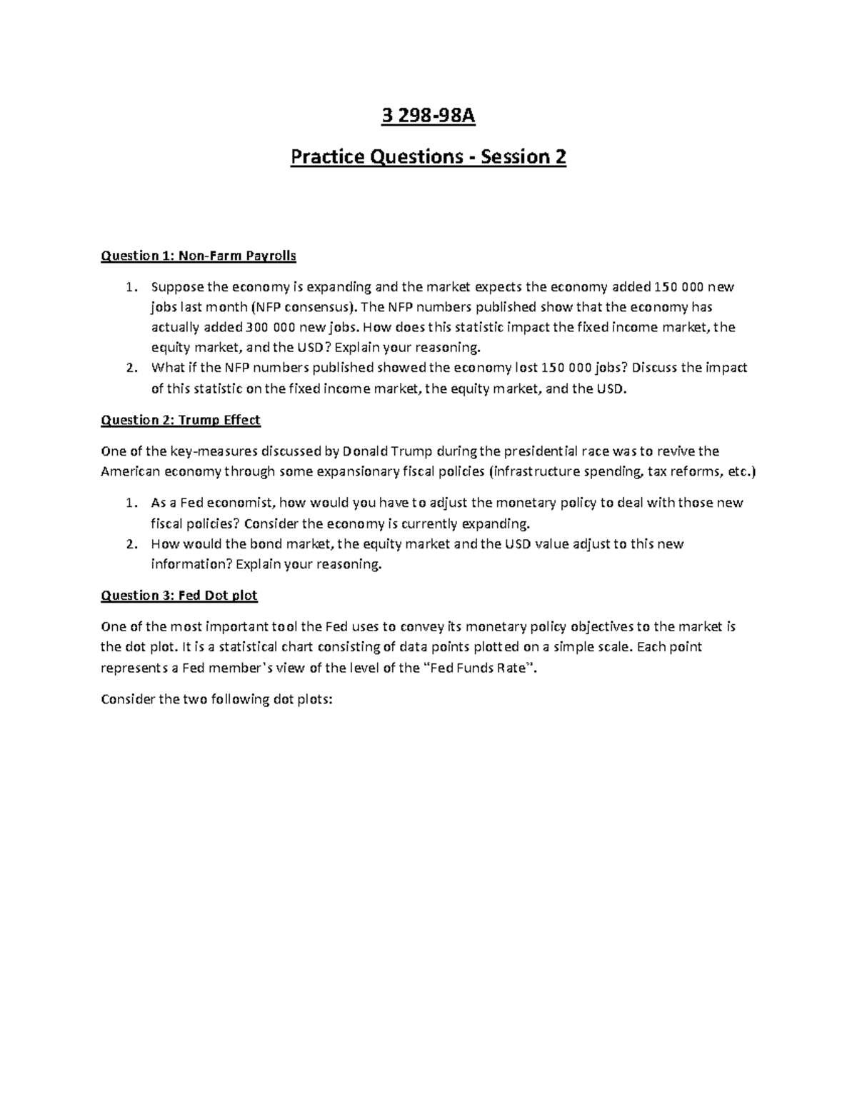 Practice Questions - Session 2 - 3 298-98A Practice Questions - Session ...