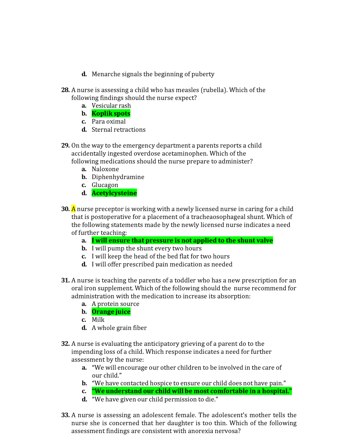 ATI RN Proctored Nursing Care Of Children 2019 A & B-with 100 Verified ...