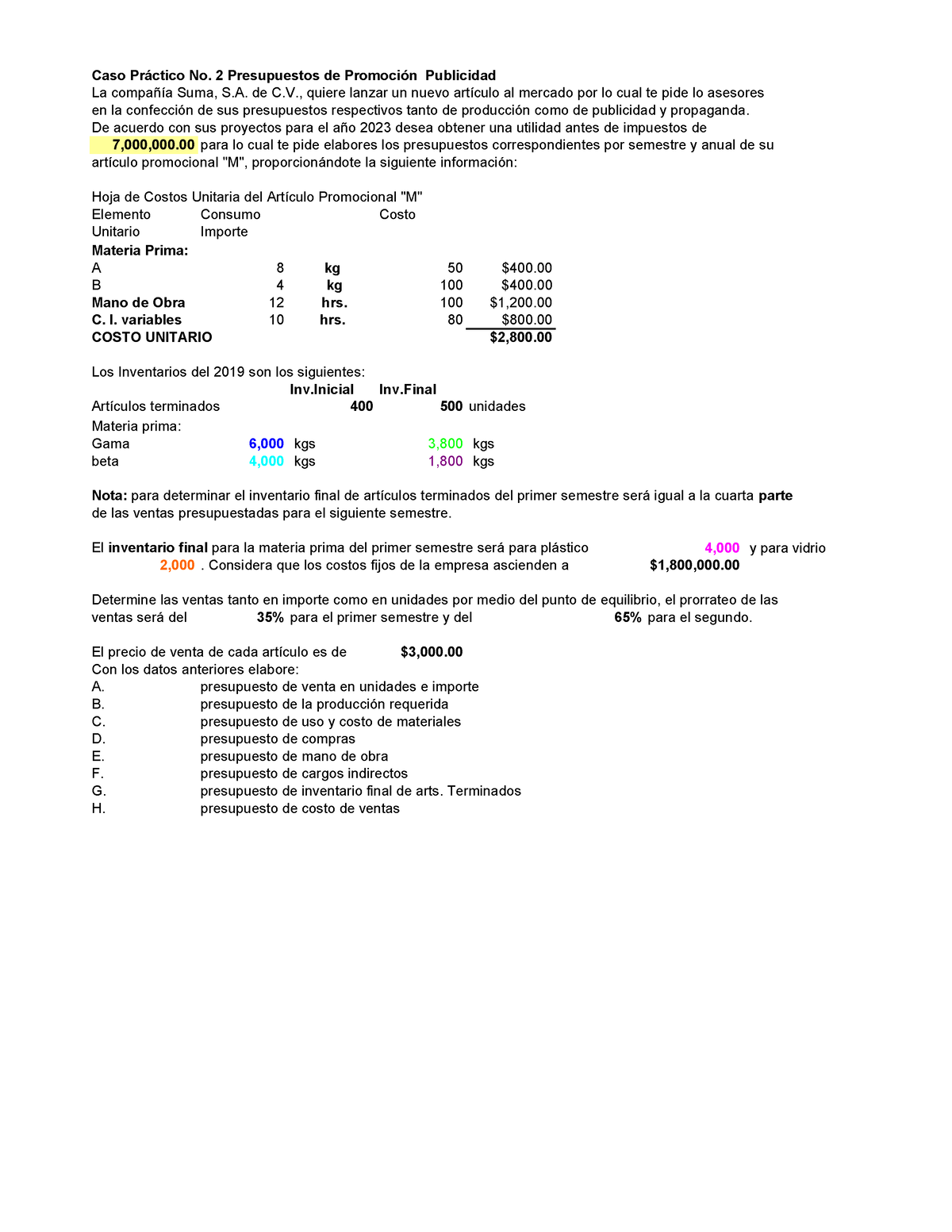 Caso Pr Ctico No Uii Ejercicio Unidad Caso Pr Ctico No