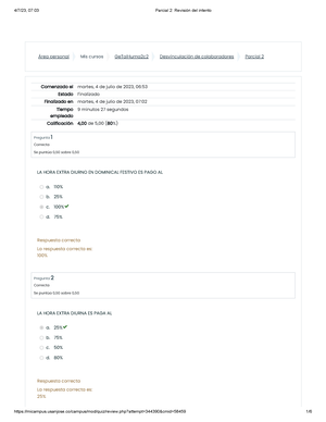 Parcial No. 1 GTH Revisión Del Intento - 2/6/23, 20:16 Parcial No. 1 ...