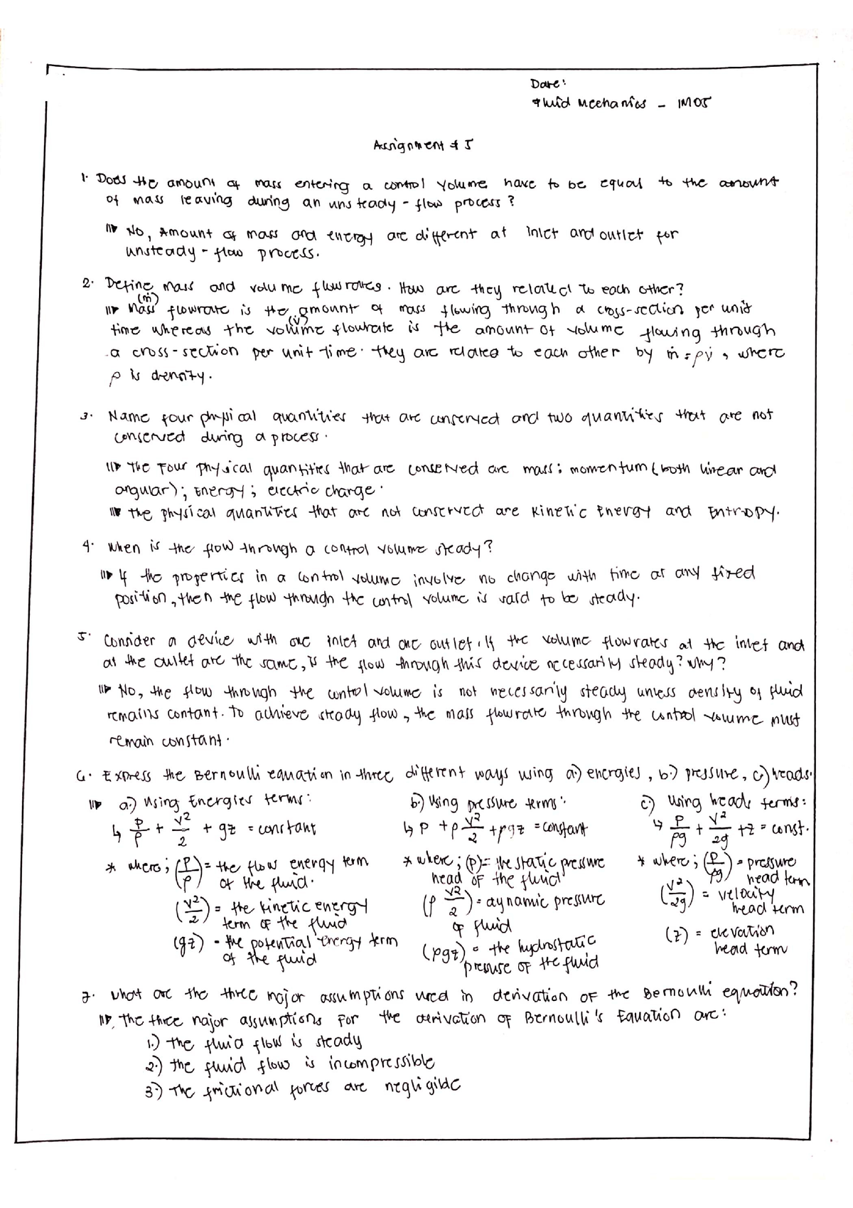 fluid mechanics essay