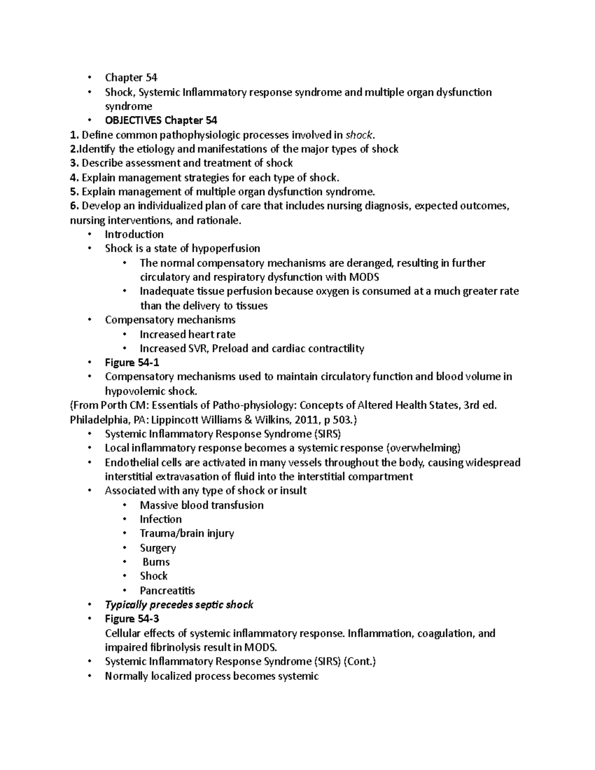 Shock, Systemic Inflammatory response syndrome and multiple organ ...