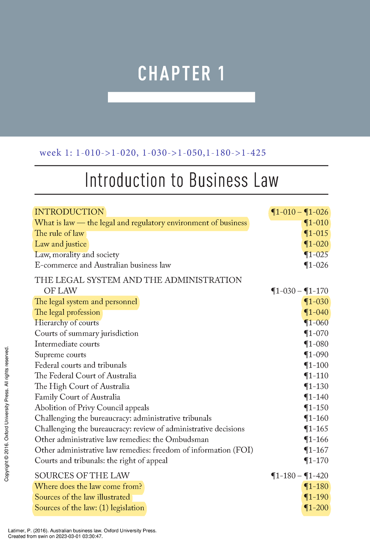 Australian Business Law - (Chapter 1 Introduction To Business Law ...