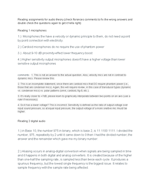 Introduction of Audio notes - Week 1: Sound: Particles that are ...
