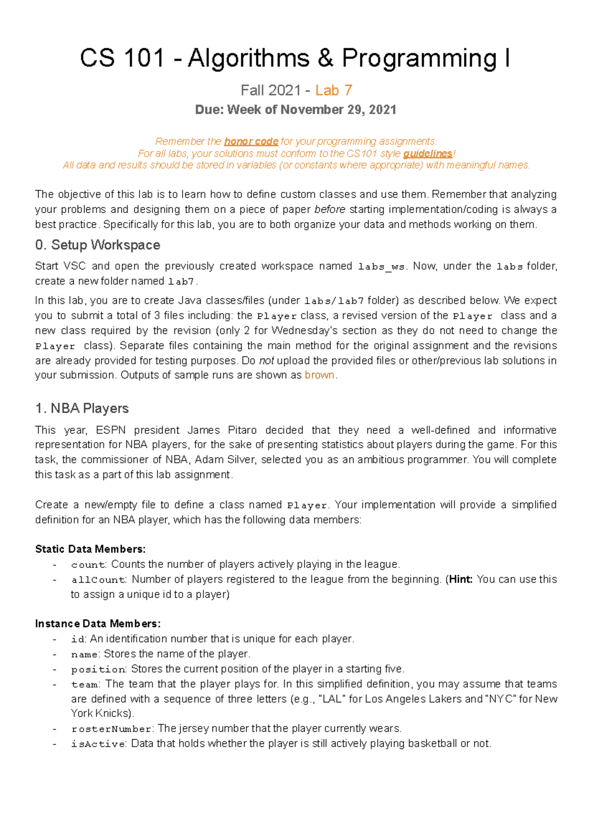 CS 101 Lab 7 - Lab Task - CS 101 - Algorithms & Programming I Fall 2021 ...