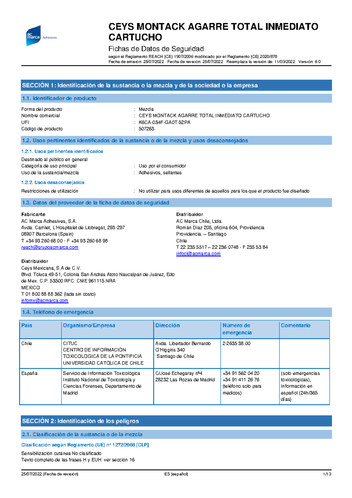 HDS Montack - HDS - CEYS MONTACK AGARRE TOTAL INMEDIATO CARTUCHO Fichas - View #11