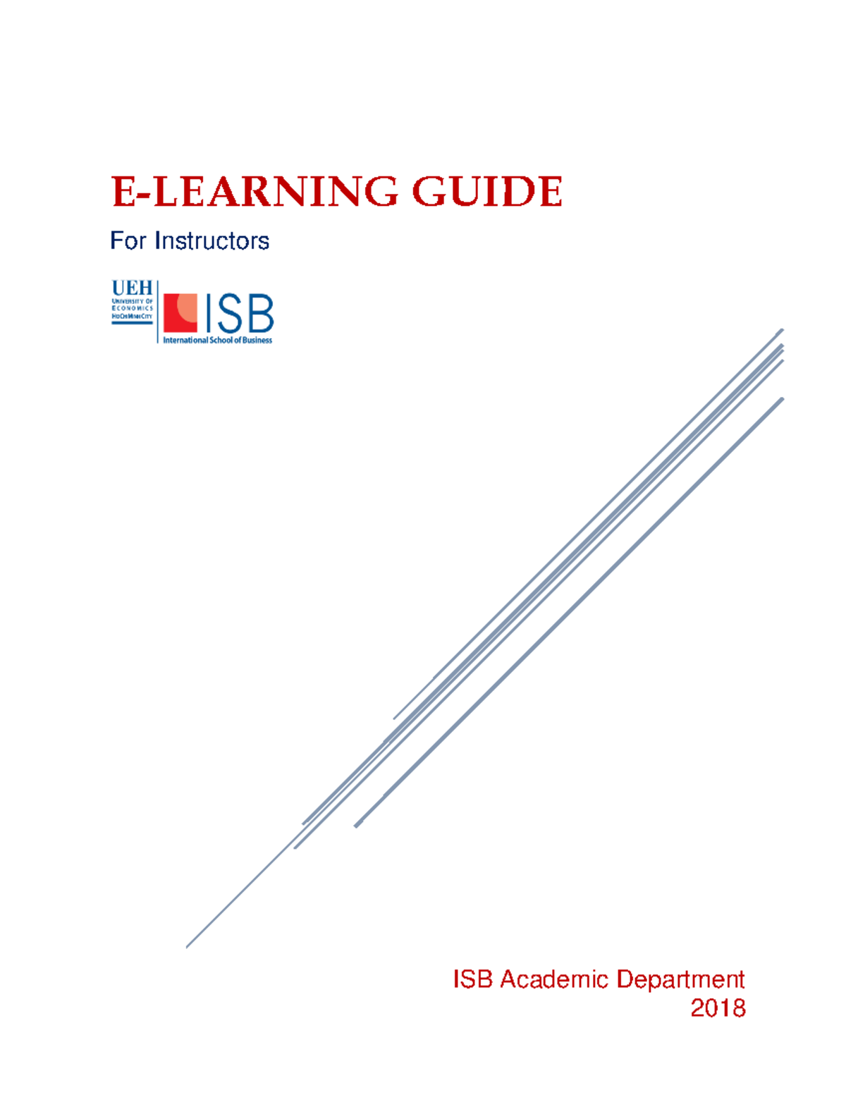 Elearning Guide - ISB Academic Department 2018 E-LEARNING GUIDE For ...