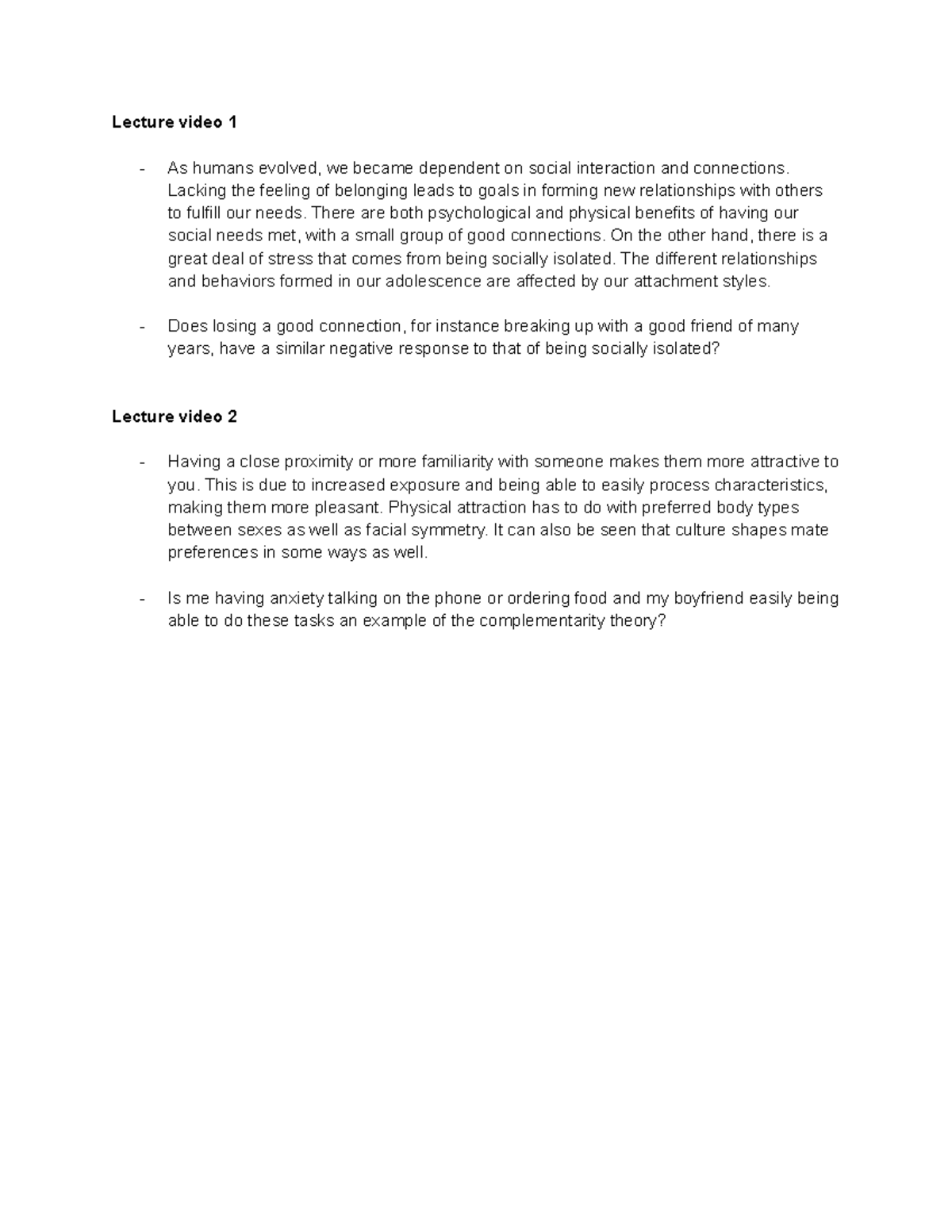 WSQ102 summary of lecture and required questions Lecture video 1