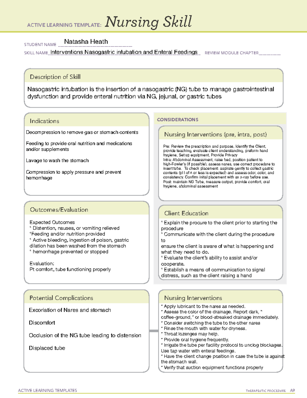 Active Learning Template Nursing Skill form fundamental - ACTIVE ...