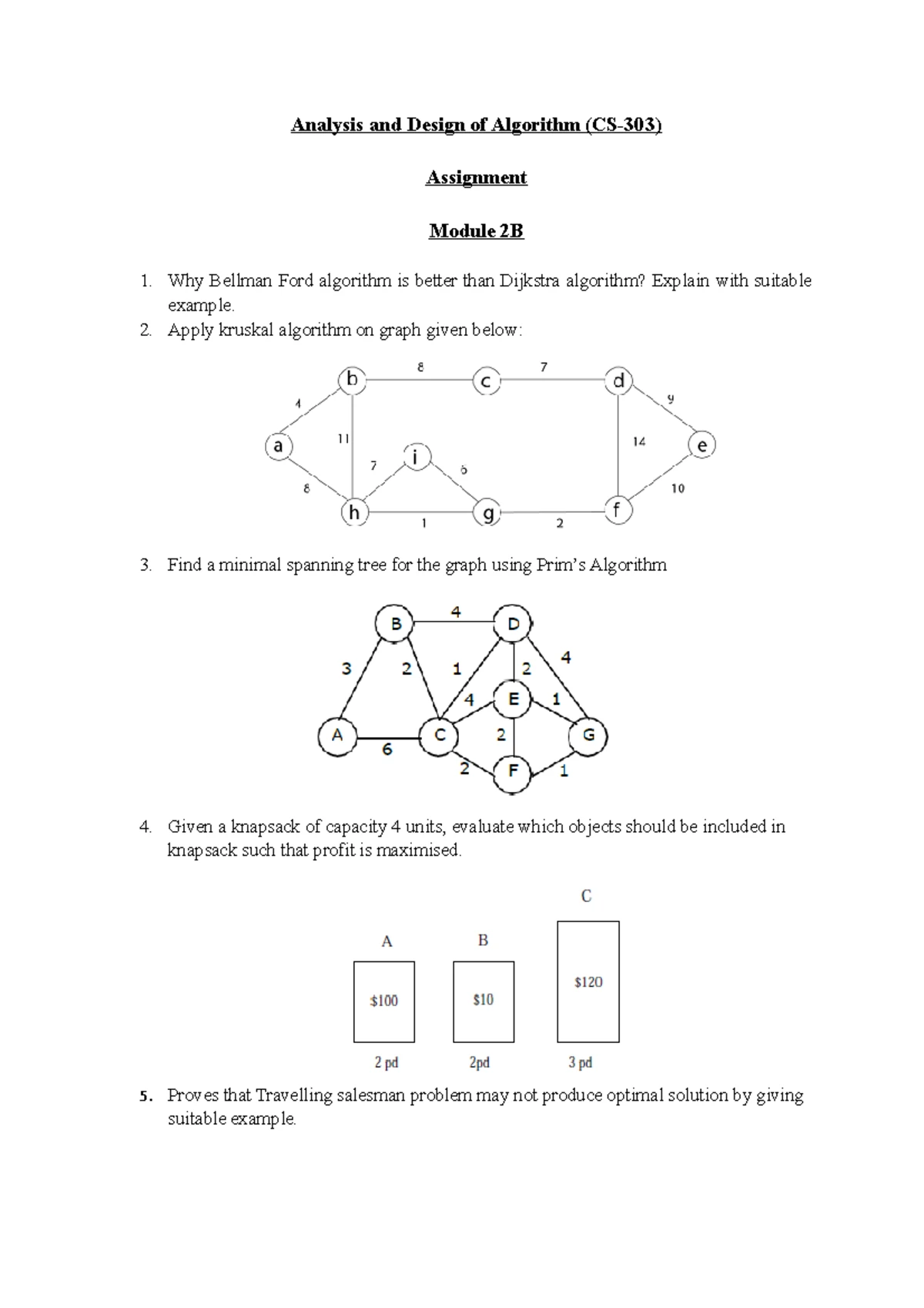 Module III Assignment - assigment - Analysis and Design of Algorithm ...