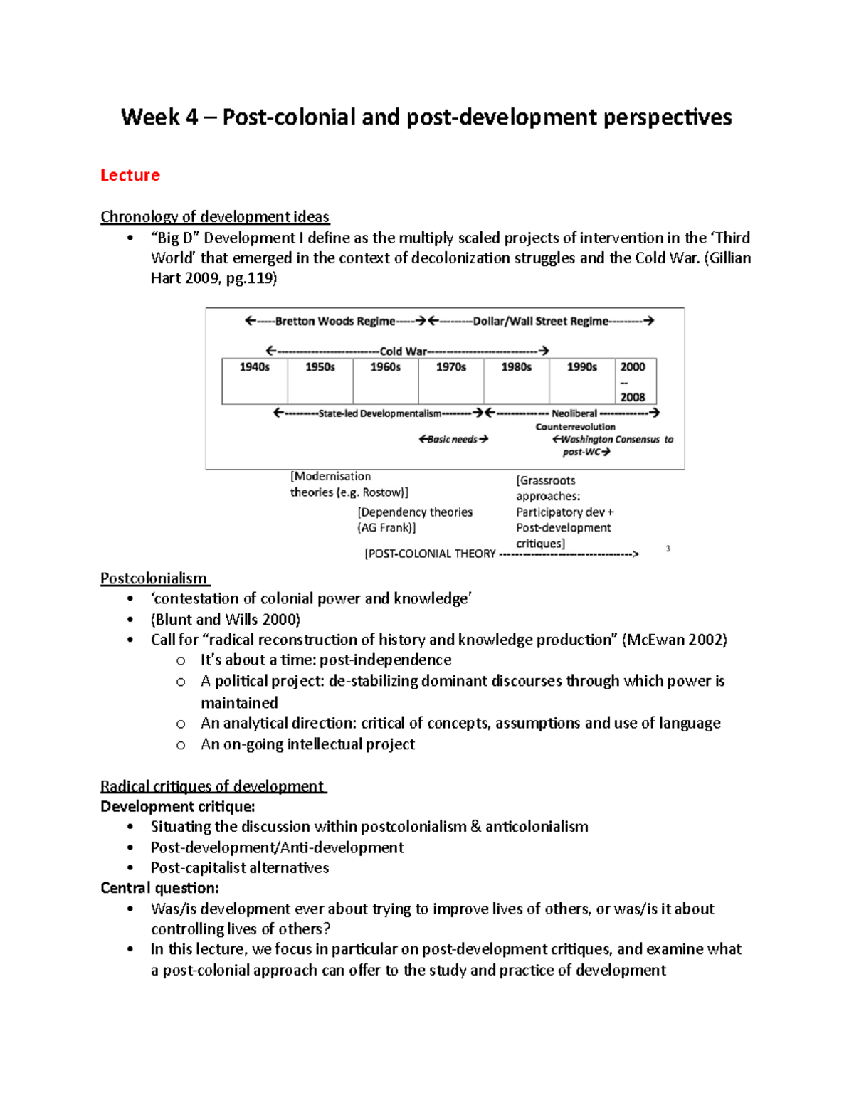 Week 4 – Post-colonial And Post-development Perspectives - Week 4 ...