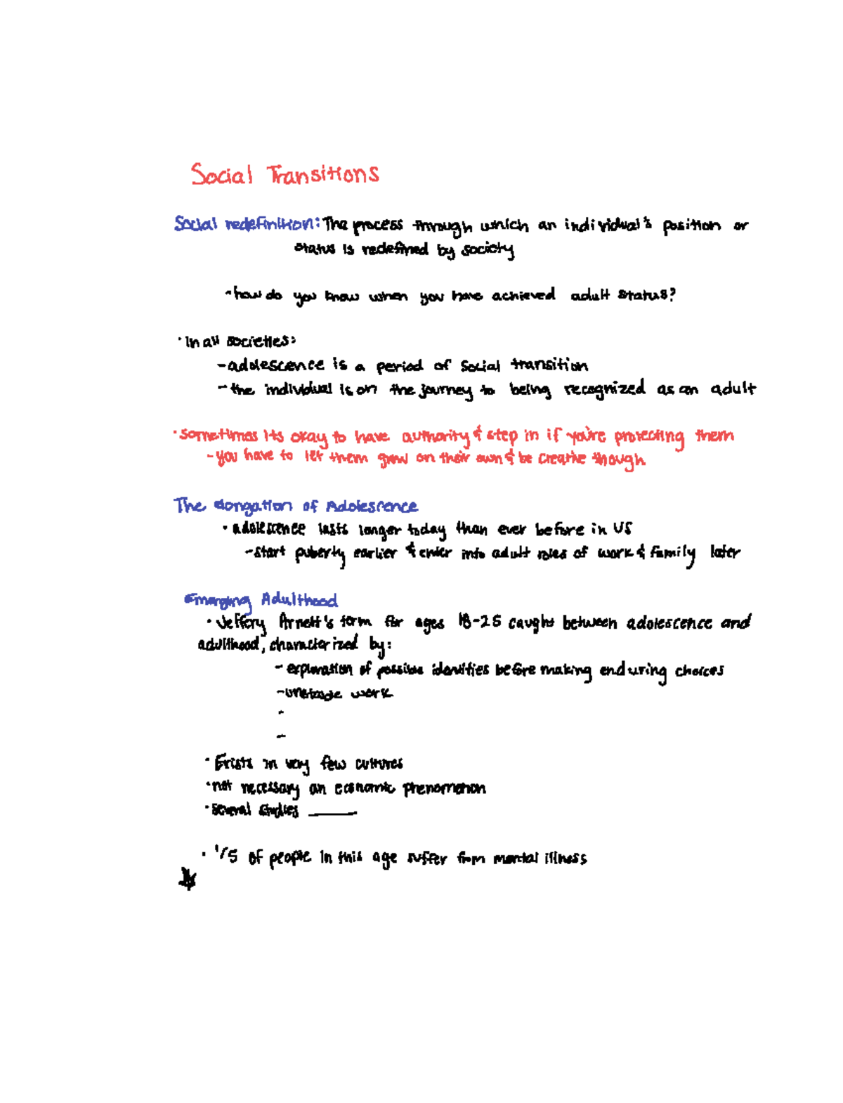 P Social Transitions - Psychology Notes - Socialredefinition The ...