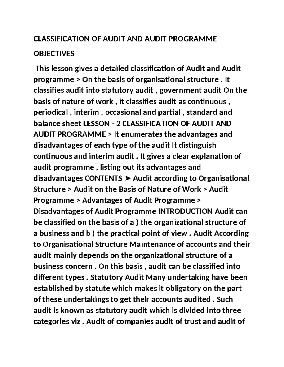 classification-of-audit-and-audit-programme-agricultural-finance