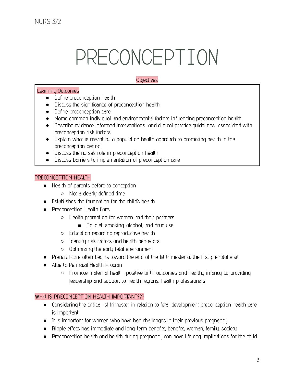 preconception notion definition