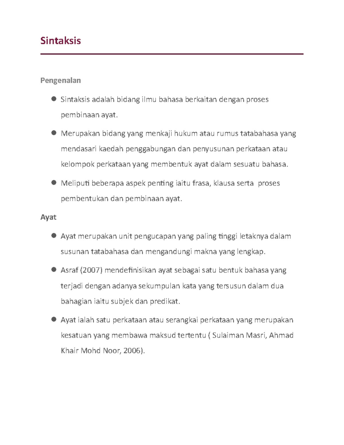 Sintaksis - Lecture Notes 8 - Sintaksis Pengenalan Sintaksis Adalah ...