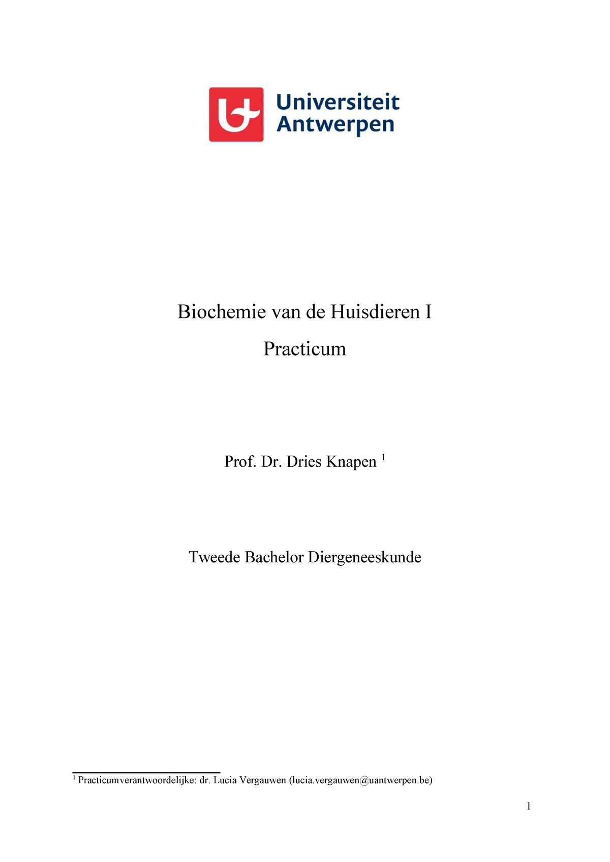 Practicumnota's Biochemie Van De Huisdieren I 2023-2024 (1) - Biochemie ...