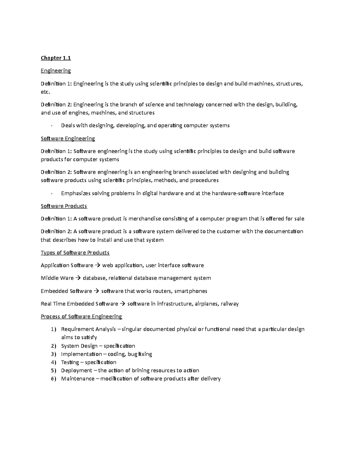 317 Midterm 2 Full Review - Chapter 1. Engineering Definition 1 ...