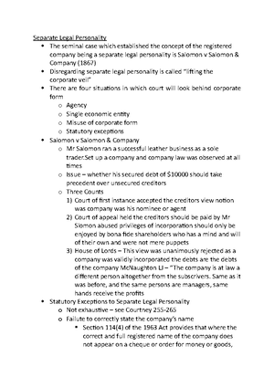 Tutorial 6 Defences - Good notes - Tutorial 6: Defences (weeks 20/21) 1 ...