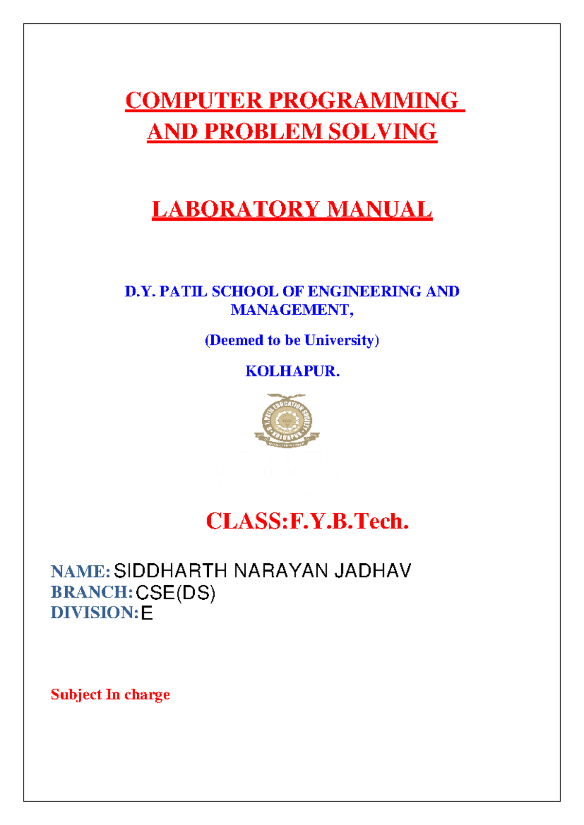 CPP LAB Manual 1 here is some practical materials which helps you in