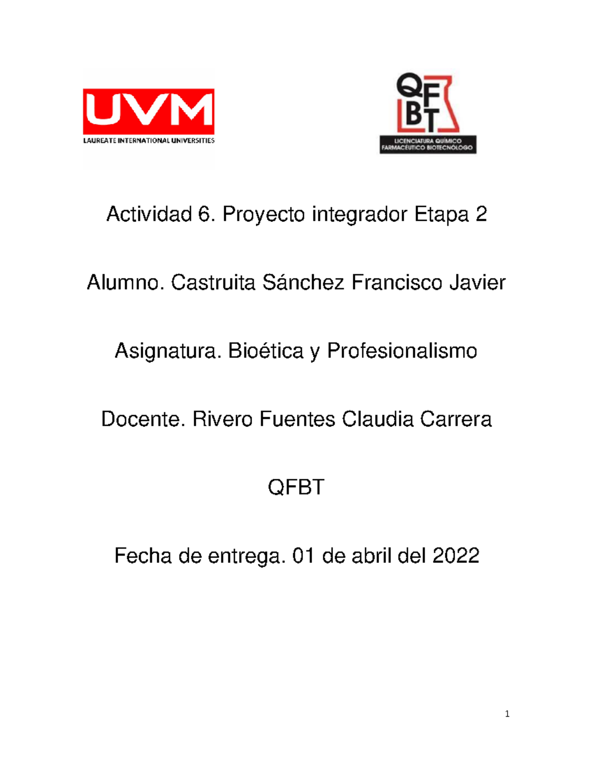 A11 Csfj Actividad Semanal De La Materia De La Materia De Bioetica Y