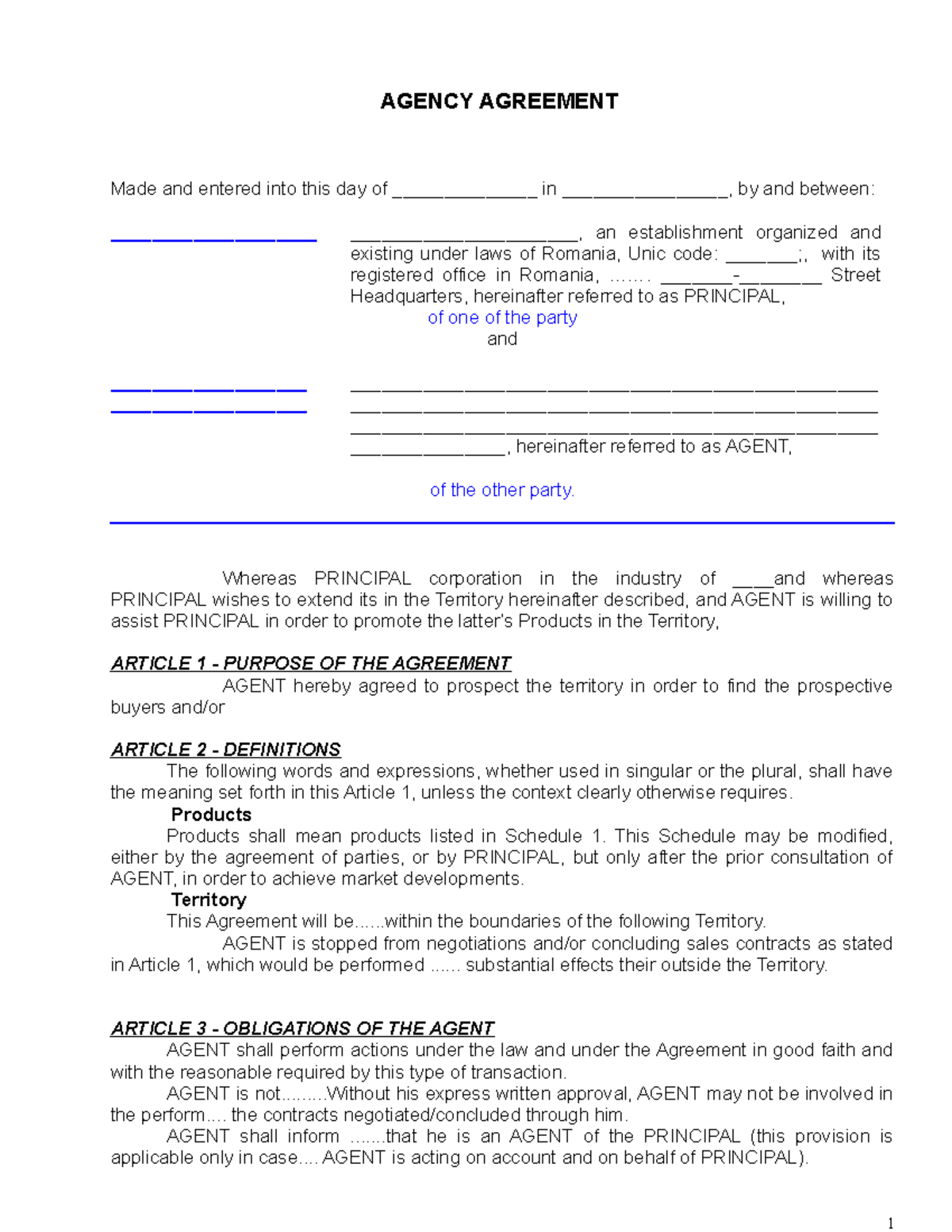 AGENCY CONTRACT, SEARCH FOR AGENCY CONTRACT MEANING - AGENCY AGREEMENT ...