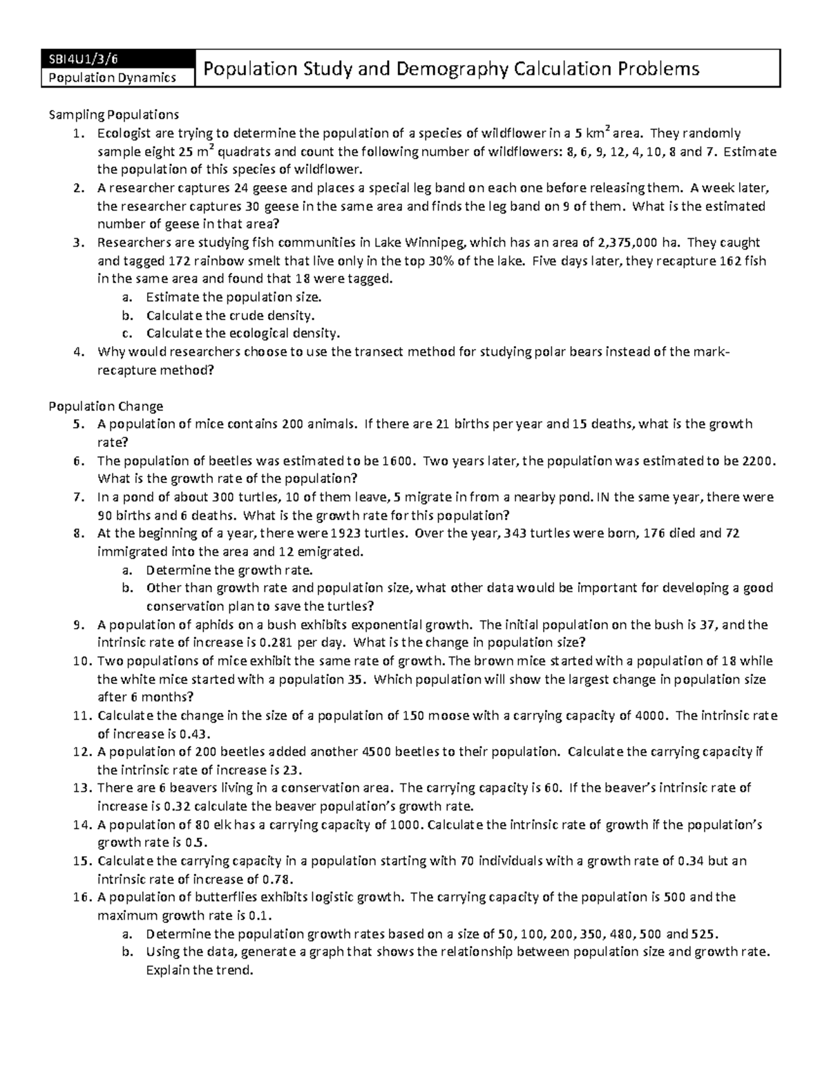 research questions on population growth