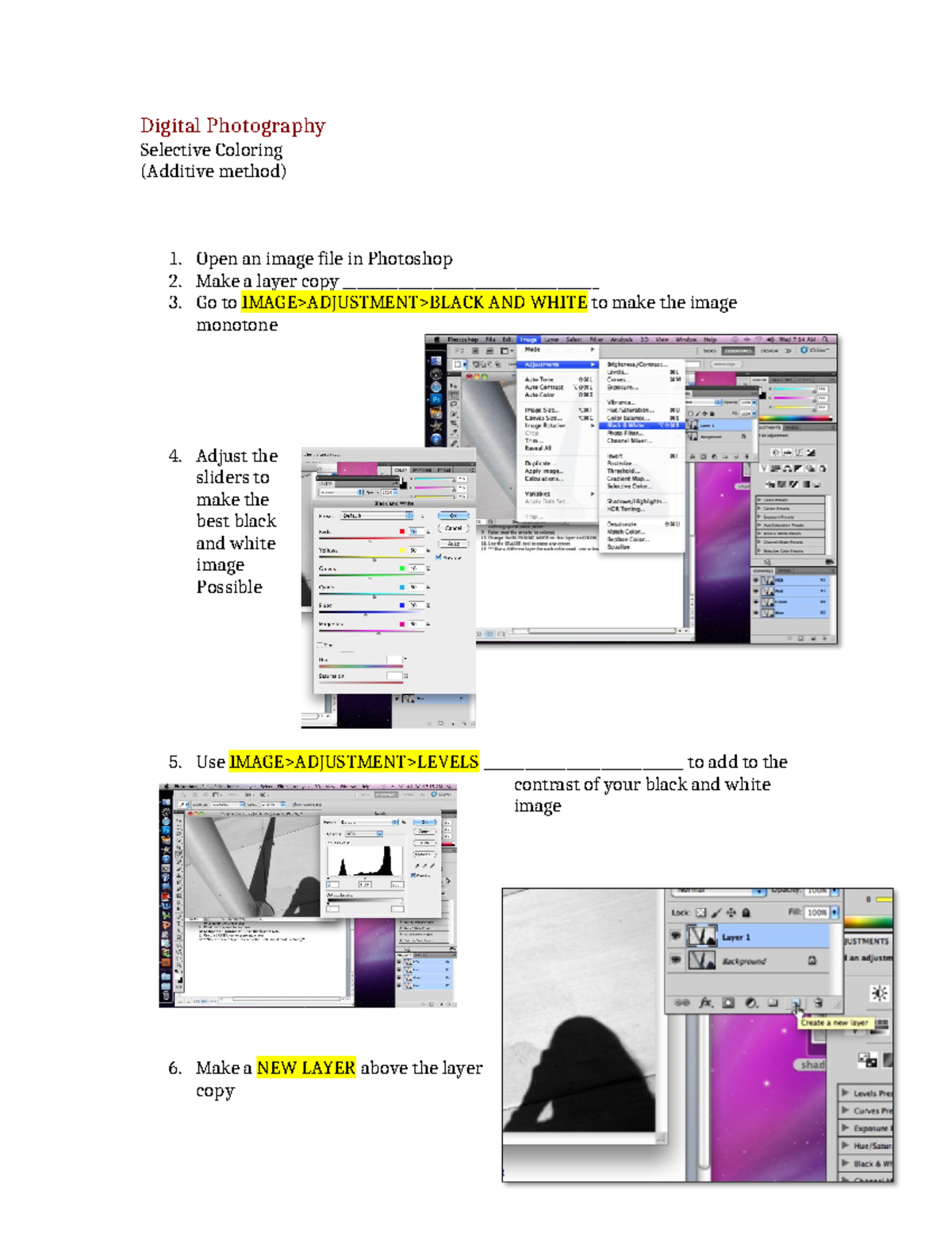 Selective coloring additive Digital Photography Selective Coloring
