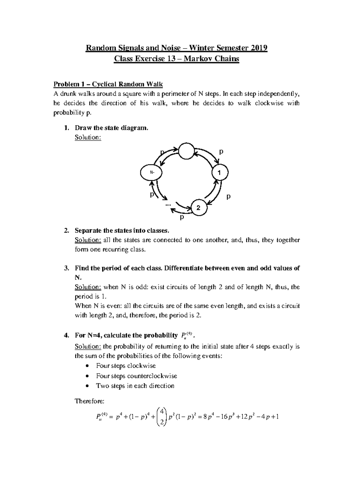 Recitation 13 2019 - Summary Random Signals and Noise - Random Signals ...
