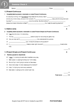 EC A1P - Answer Key Unit 4 - English Class A1+ Unit 4 Answer Key ...