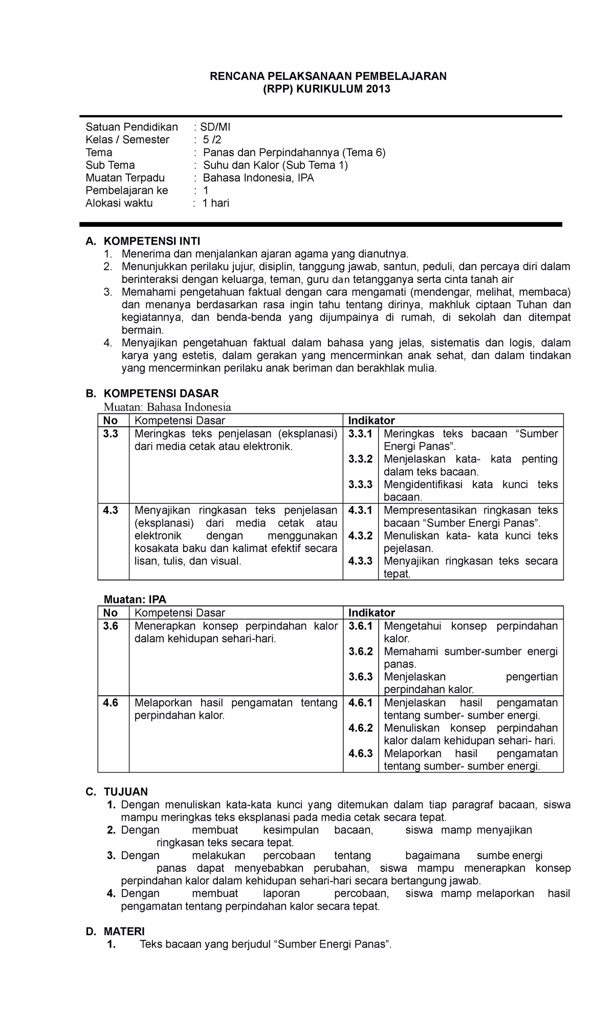 5.6 - Rpp - RENCANA PELAKSANAAN PEMBELAJARAN (RPP) KURIKULUM 2013 ...