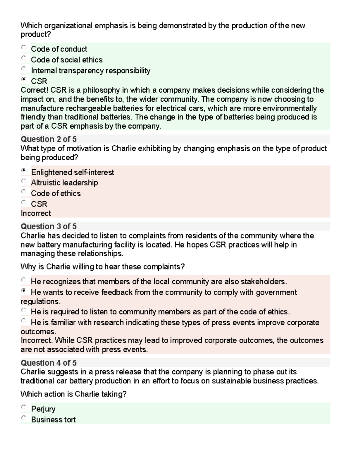 Notes - Which organizational emphasis is being demonstrated by the ...