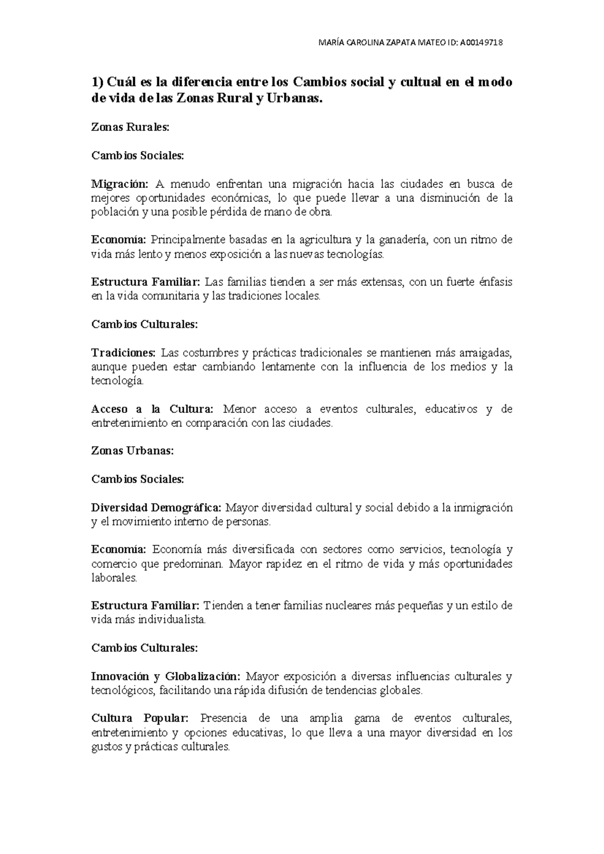 Cuál es la diferencia entre los Cambios social y c - Zonas Rurales ...