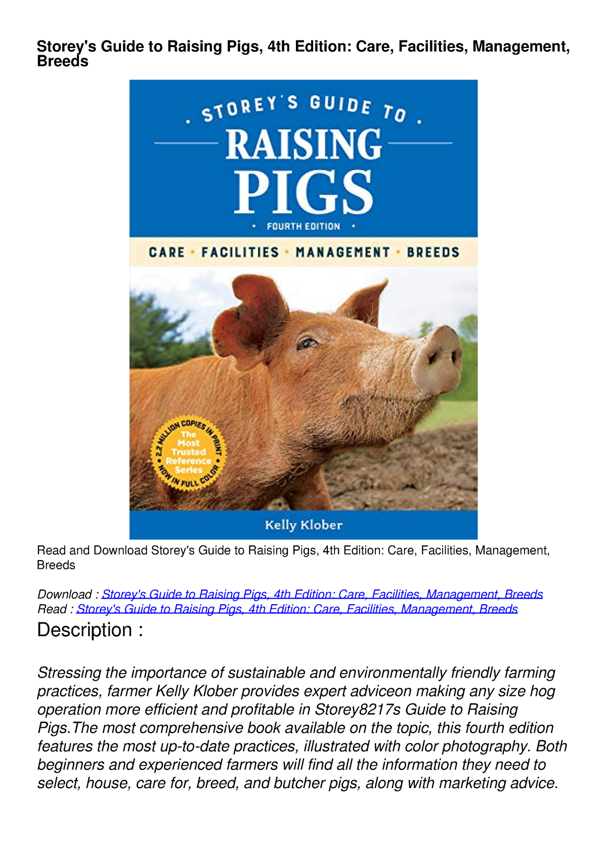 PDF Veterinary Genetics - Storey's Guide to Raising Pigs, 4th Edition ...