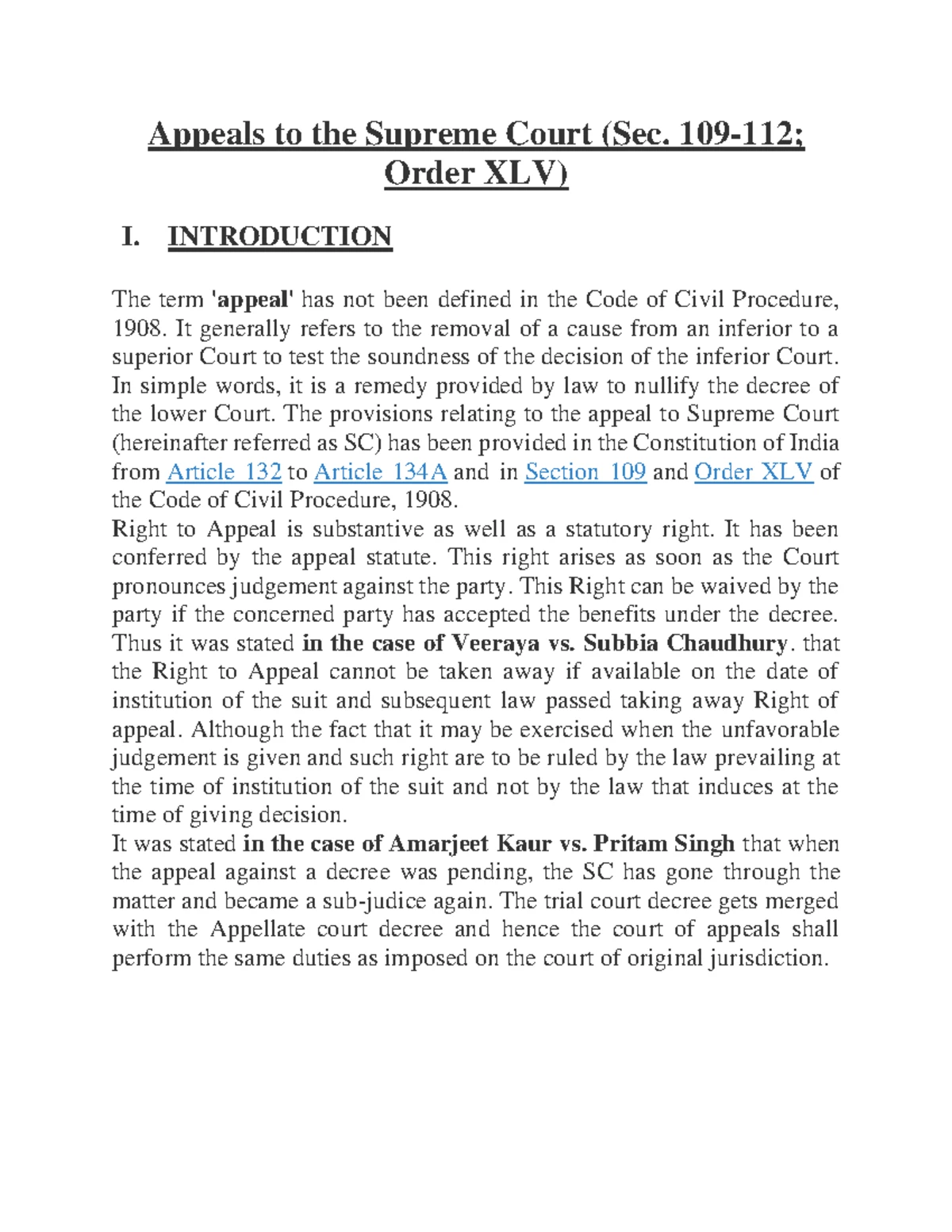 CPC - Cpc - Answer in not more than two sentences - What is Caveat ...