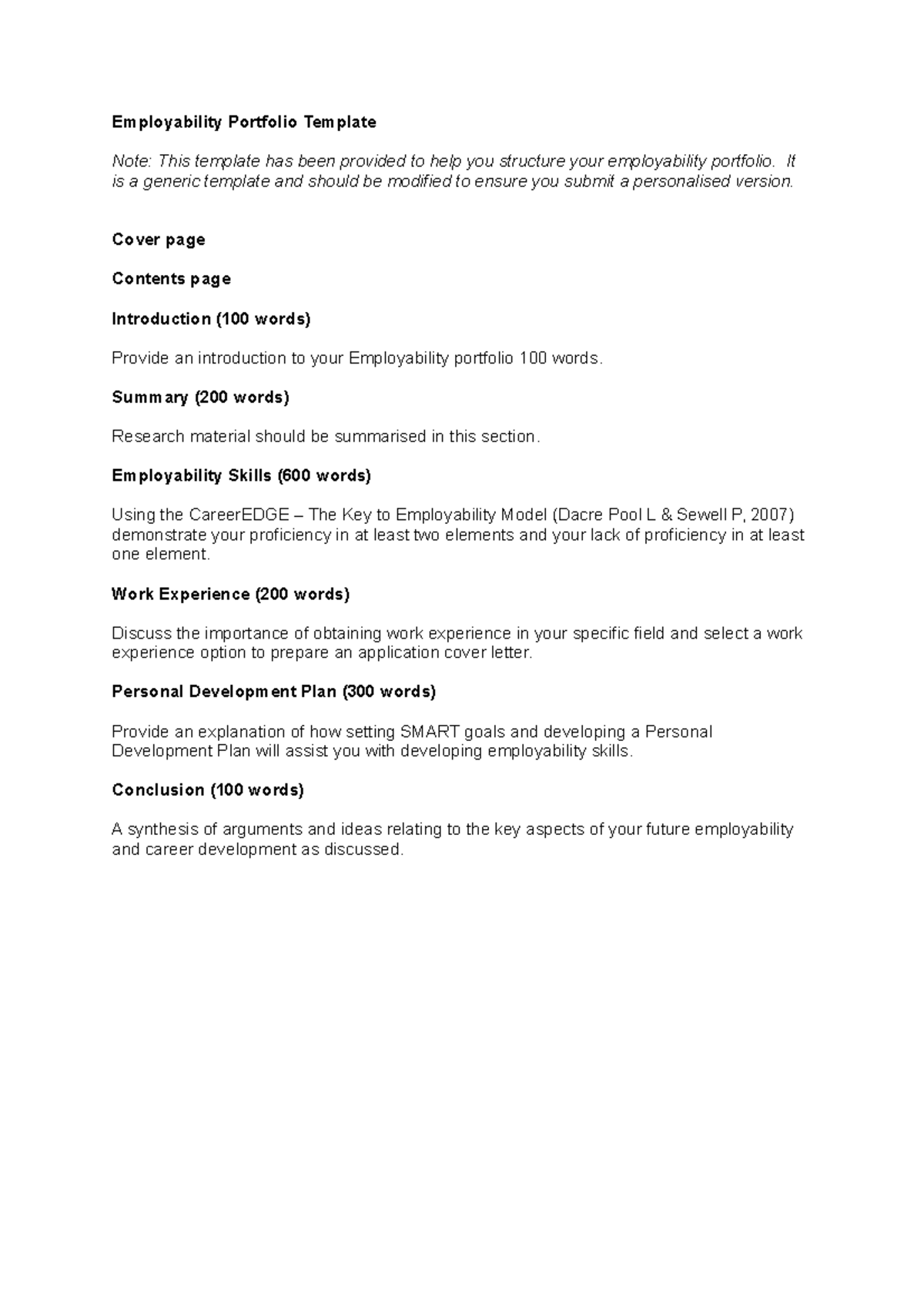2003 76 Assessment 3 Employability Portfolio Template S2 2021 ...