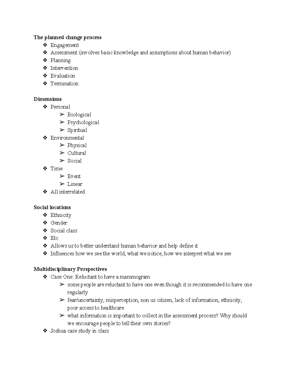 human-behavior-first-month-notes-the-planned-change-process