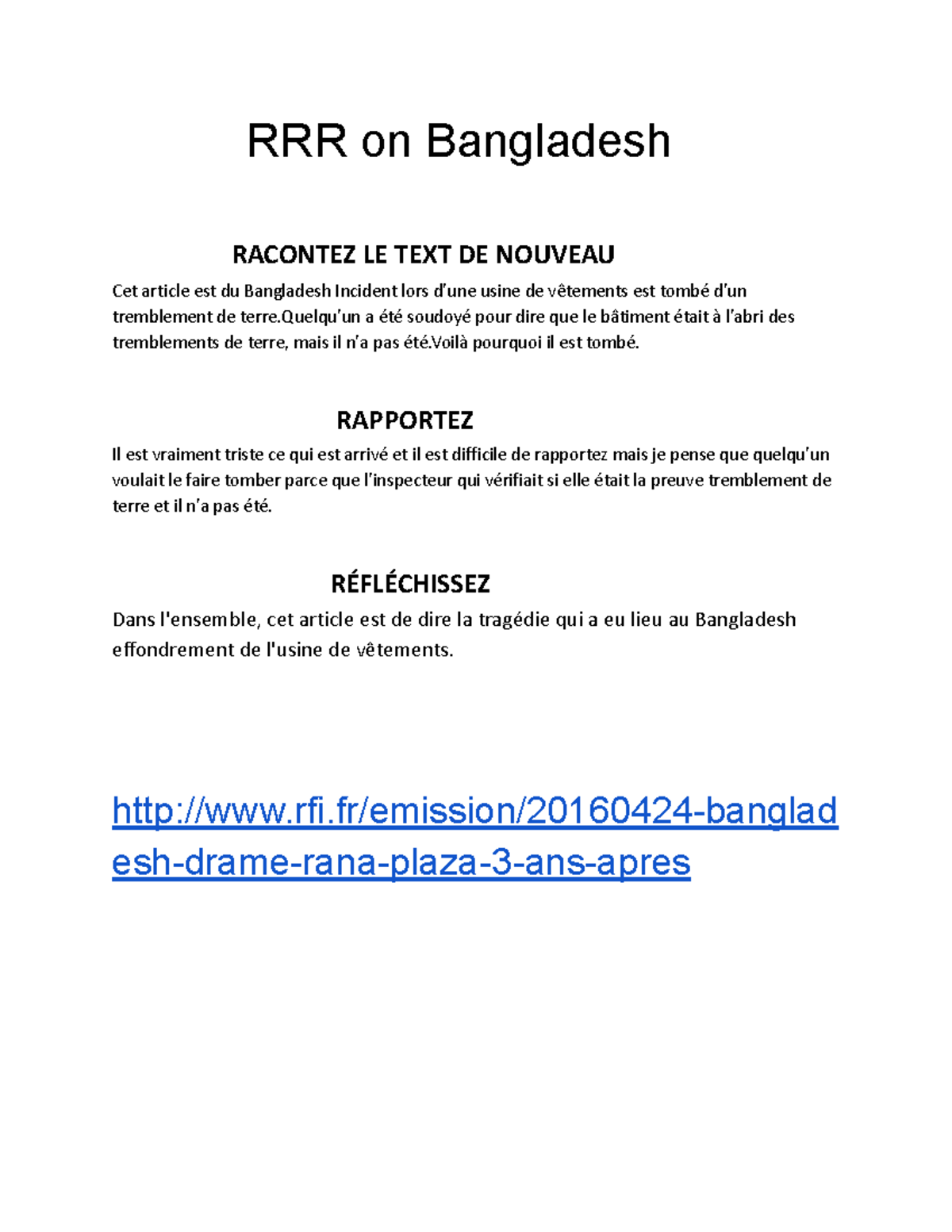RRR on Bangladesh - lnnnn - RRR on Bangladesh RACONTEZ LE TEXT DE ...