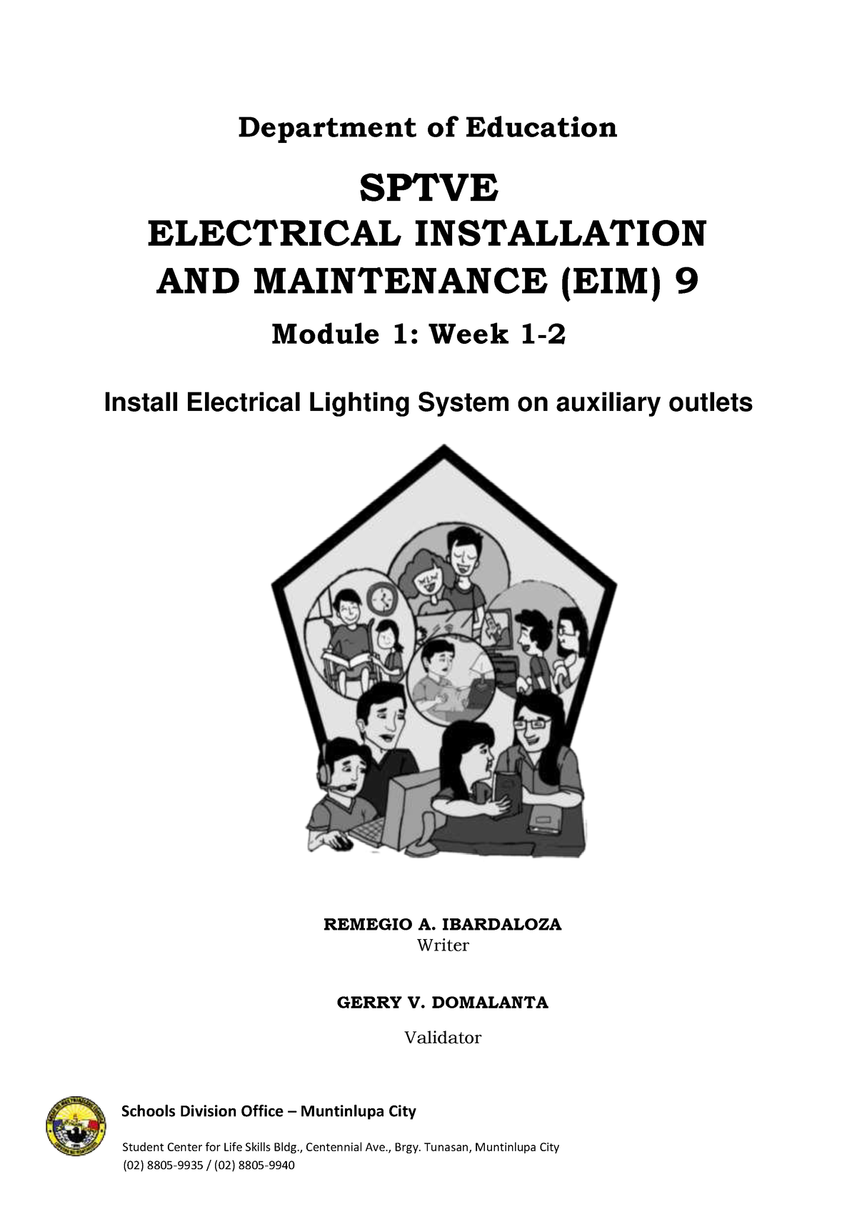 Eim 9 Module 1 Wk1 2 Final 25p 1 Electrical Installation And Maintenance Grade 10 Department 6171