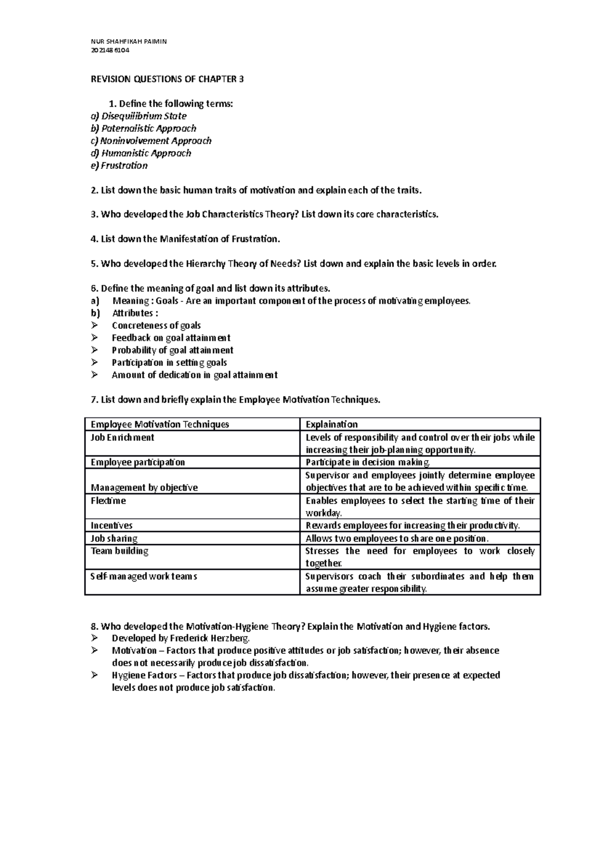 Revision Questions CH3 6-10 - NUR SHAHFIKAH PAIMIN 2021486104 REVISION ...