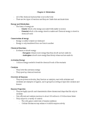 Chapter 3 Cells Notes for Physiology - Chapter 3 Cell Physiology Notes ...