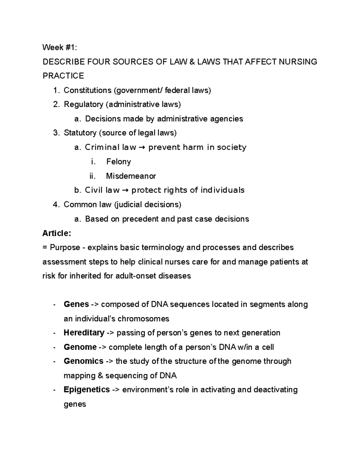 study-guide-objectives-week-1-describe-four-sources-of-law-laws