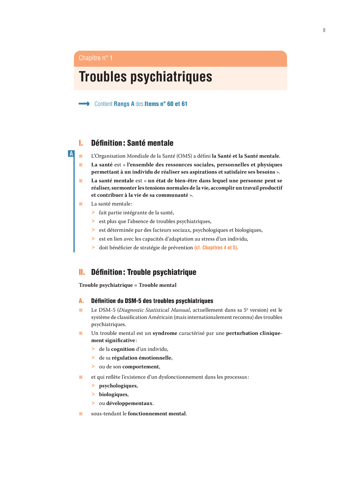 Tr Psy - Sémiologie - 9 Chapitre N° 1 Troubles Psychiatriques ...