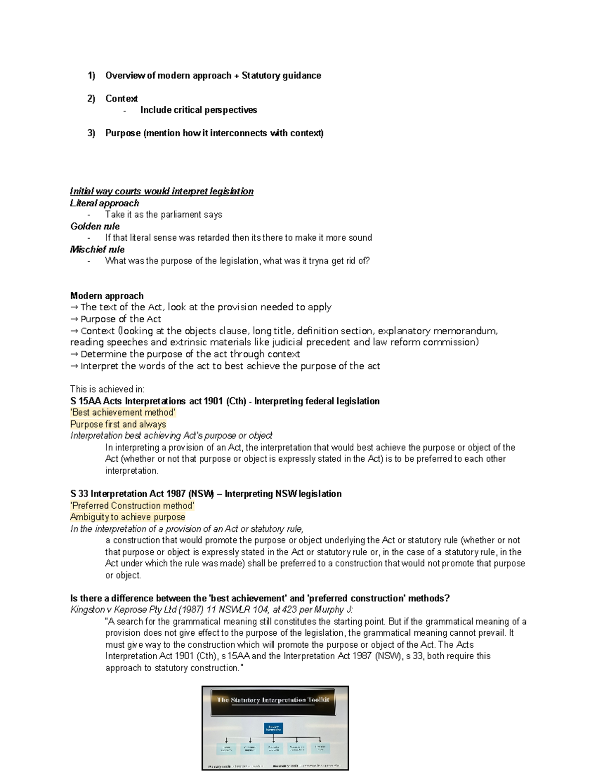 Week 4 Statutory Interpretation Seminar Notes Overview Of Modern Week 4 Statutory Interpretation Seminar Notes Overview Of Modern