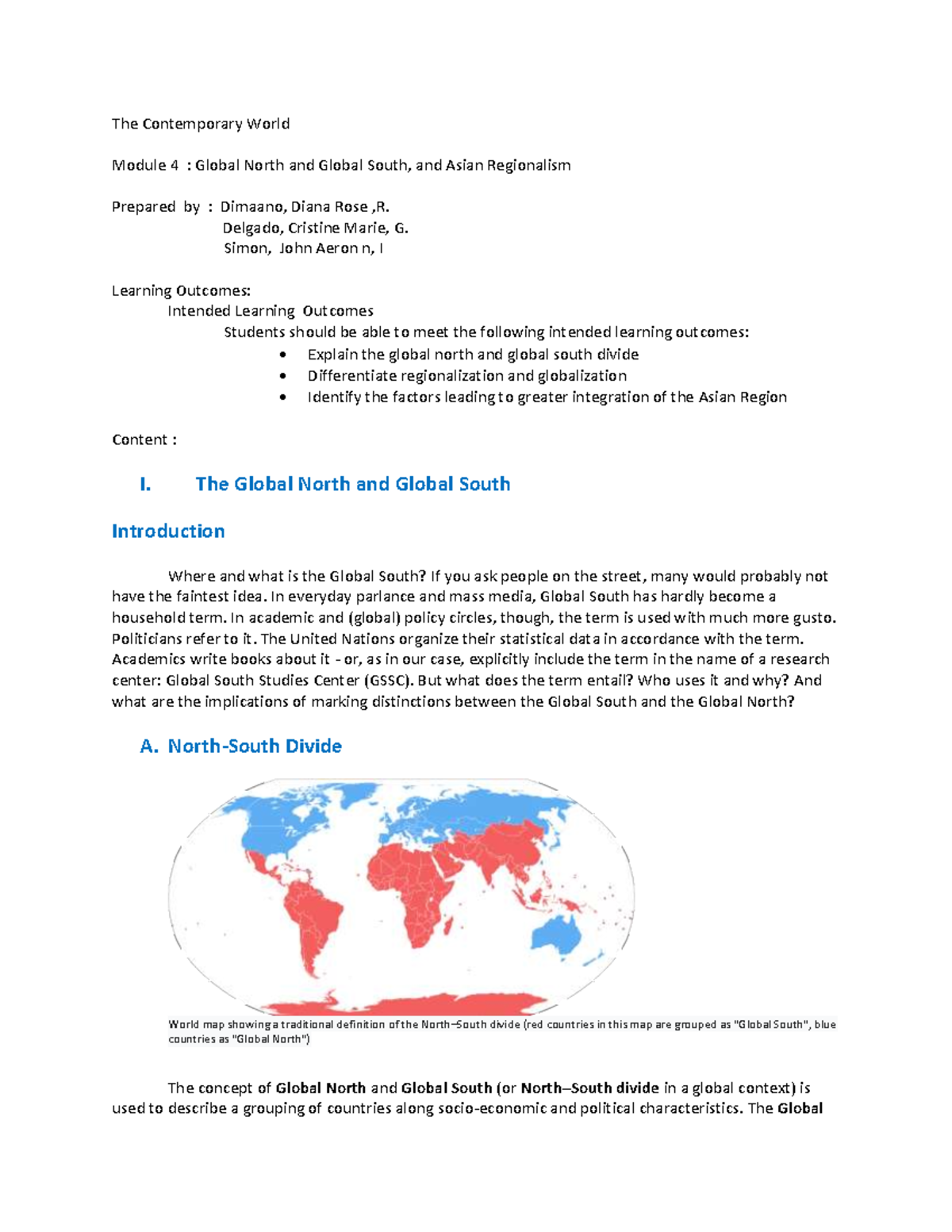 Global North And Global South And Asian Regionalism - The Contemporary ...