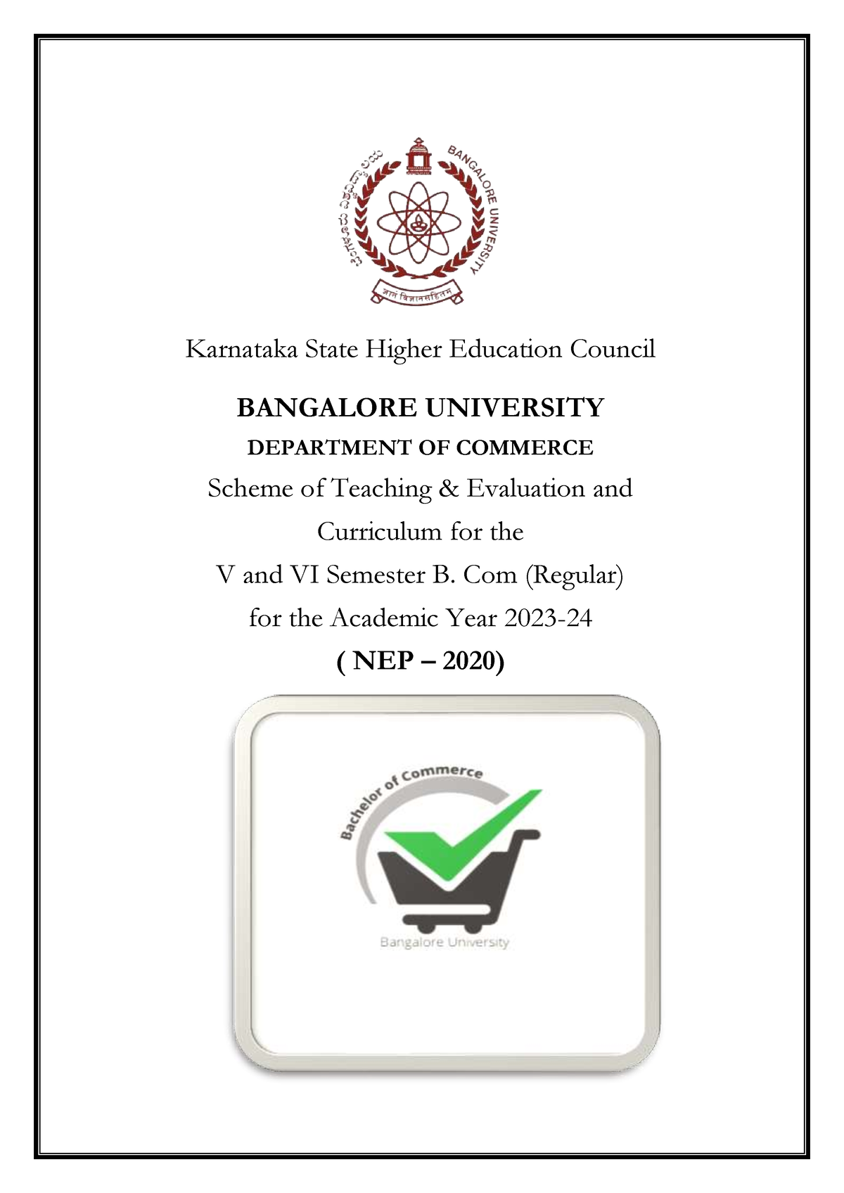 5th And 6th BCOM - Karnataka State Higher Education Council BANGALORE ...