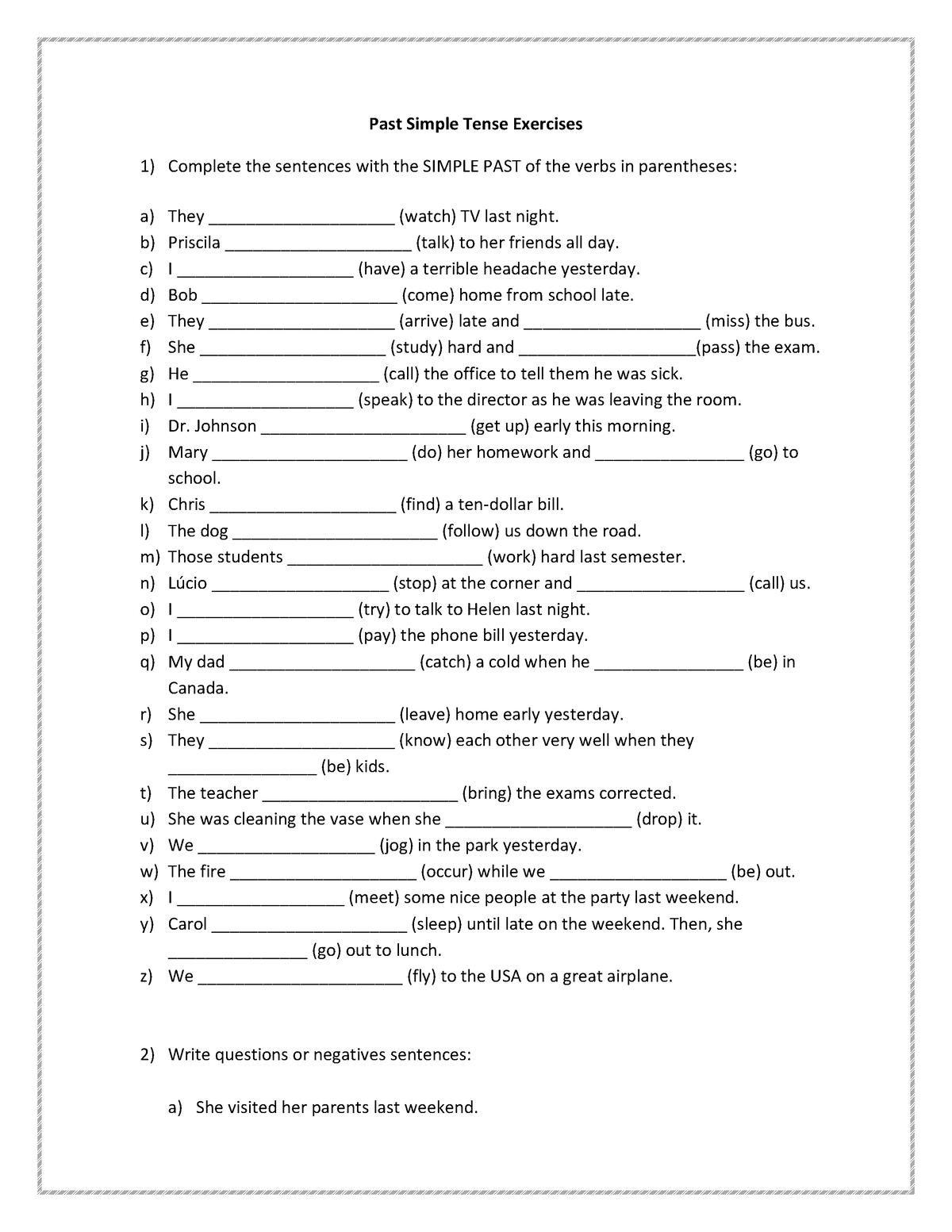 past-simple-exercises-past-simple-tense-exercises-complete-the