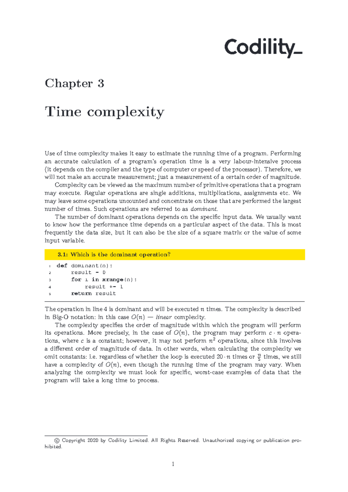 1-Time Complexity - Time analysis - Chapter 3 Time complexity Use of ...