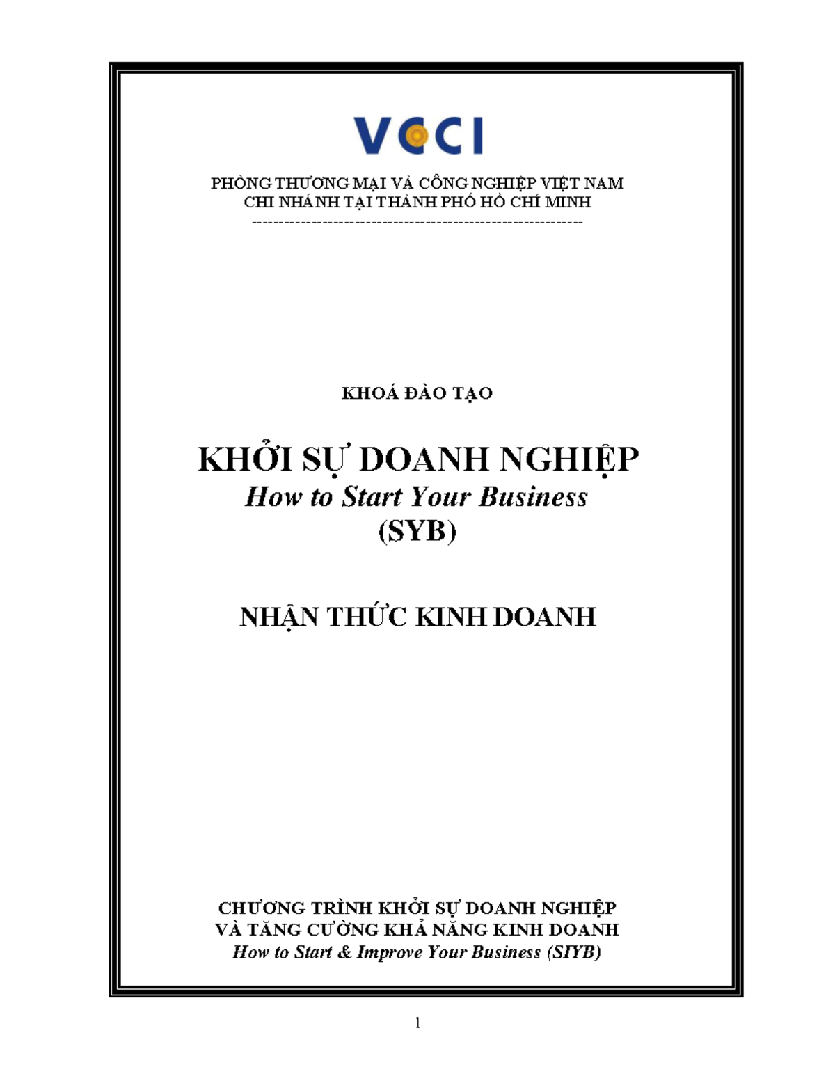 Khi s kinh doanh - ####### PHÒNG THNG MI VÀ CÞNG NGHIP VIT NAM CHI ...