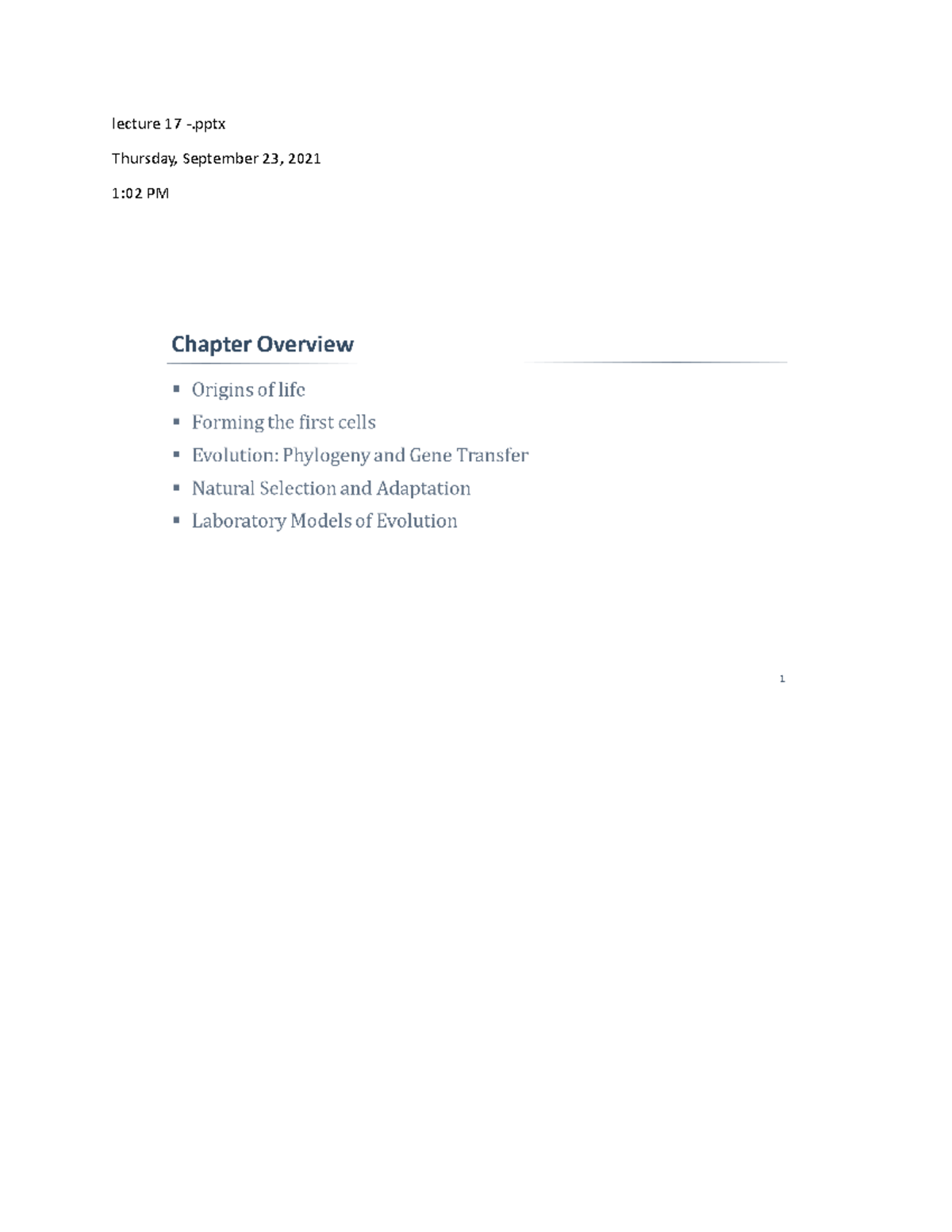 Lecture 17 mc notes biol 3411 lecture 17 thursday september 23